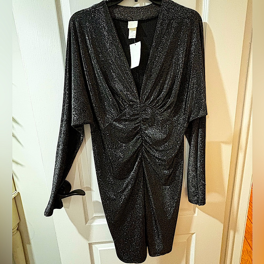 H&M Black Sparkle Dress - Size L